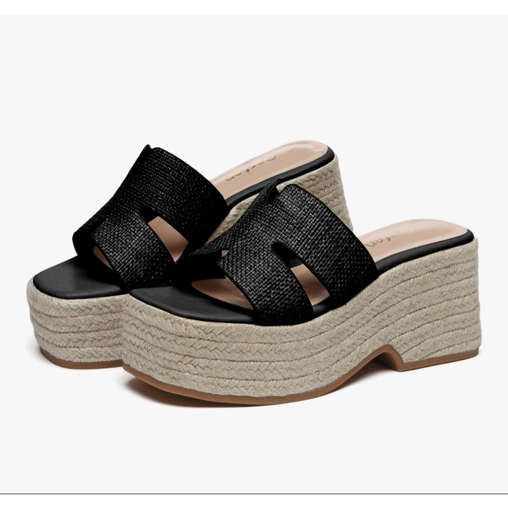 NEW Platform Sandals Chunky Sandals Wedge Open Toe Beach 10